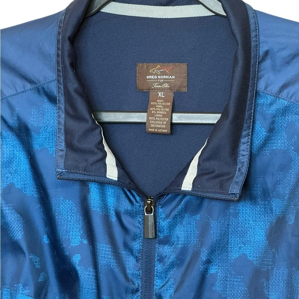 Greg Norman For Tasso Elba HydroTech Full Zip Blue Jacket XL